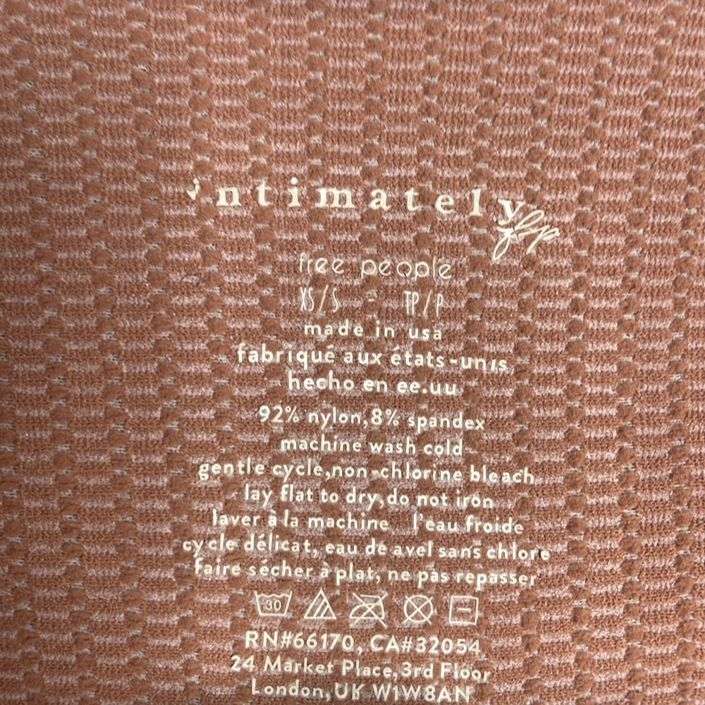 Free People Intimately | Clean Slate Layering Top in Withered Rose Size XS/S NWT - Picture 5 of 6